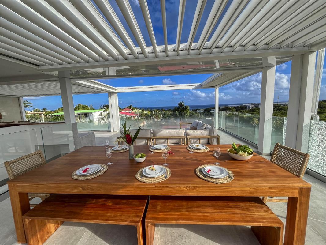 32. Location villa piscine roof top vue mer Saint François Guadeloupe-Roof Top